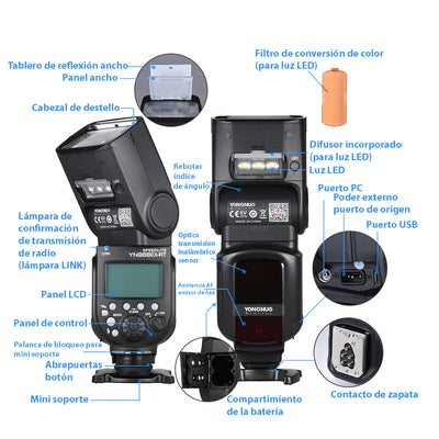 Yongnuo Speedlite YN968EX-RT para cámaras Canon