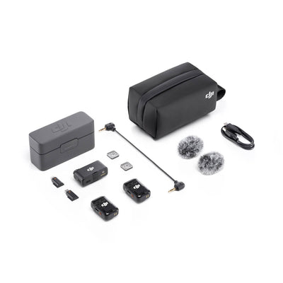 DJI Mic Sistema/grabador inalámbrico digital compacto para 2 personas para cámara y teléfono inteligente (2.4 GHz)